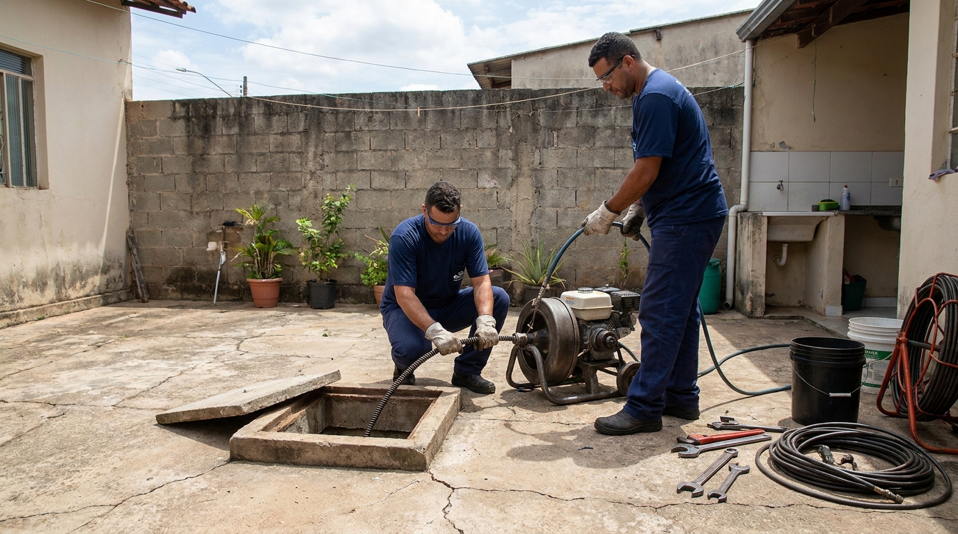 Desentupimento de canos profissional em Blumenau‑SC
