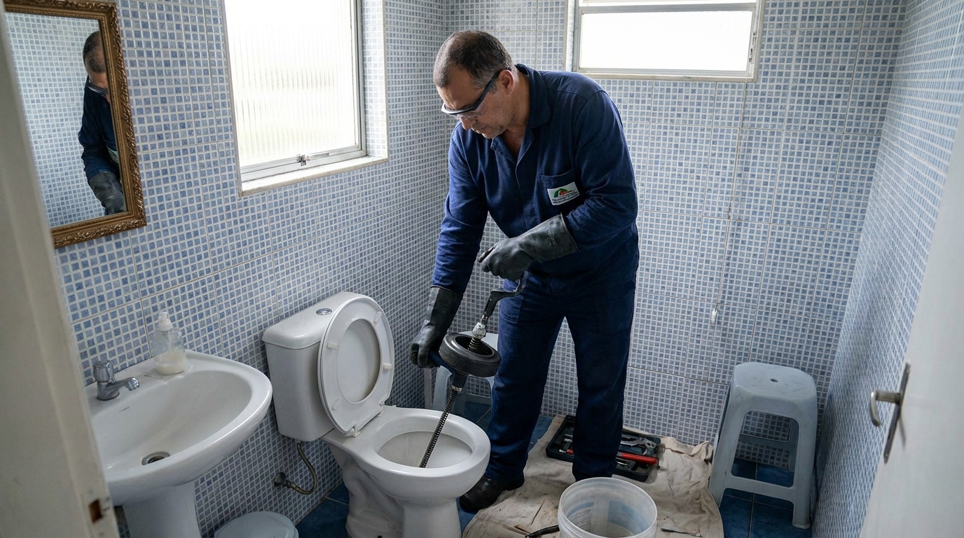 Desentupimento de vaso profissional em Cascavel‑PR